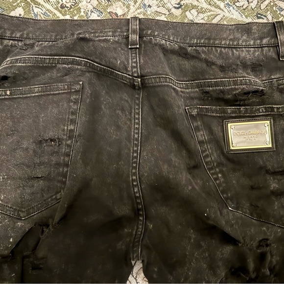 Dolce & Gabanna Distressed Side Zip Jeans - Picture 8 of 9